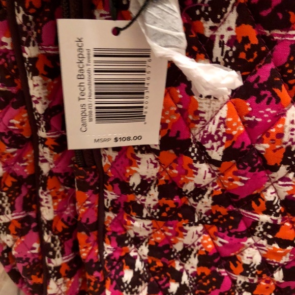 Vera Bradley Campus Tech Backpack laptop Tweed - Picture 5 of 8